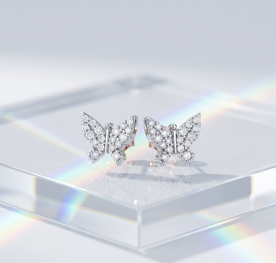 Butterfly Spark Stud Earrings