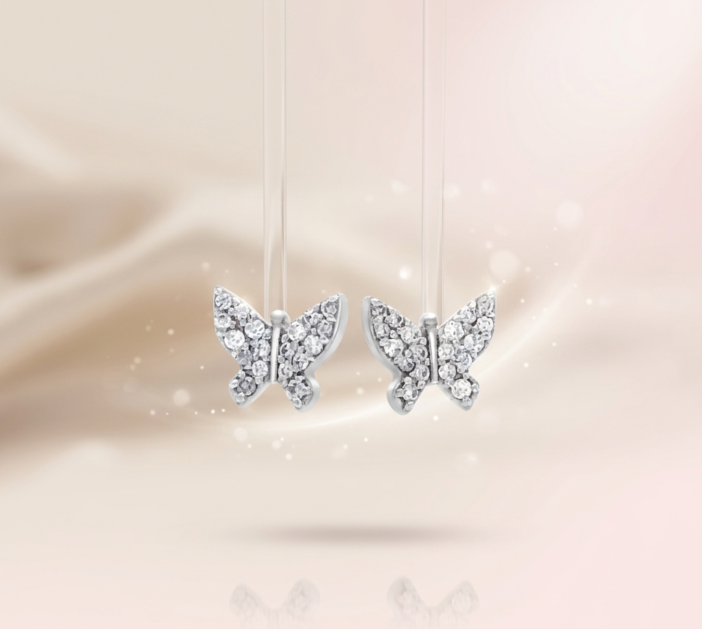 Butterfly Spark Stud Earrings