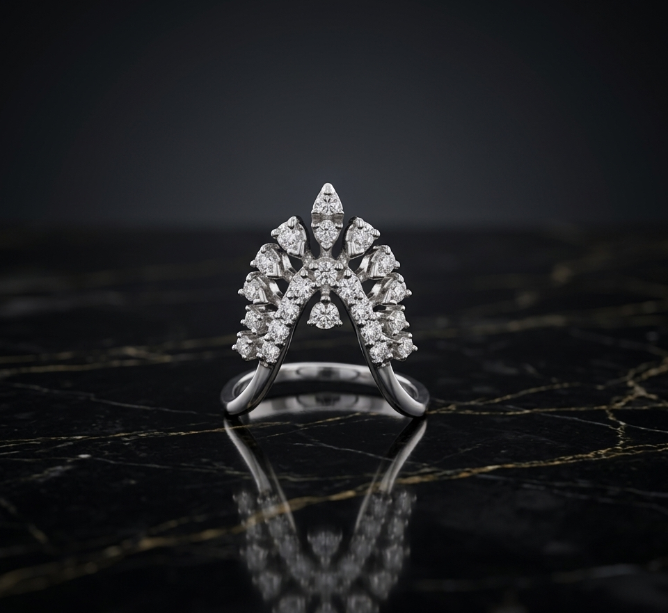 Radiant Crown Diamond Ring