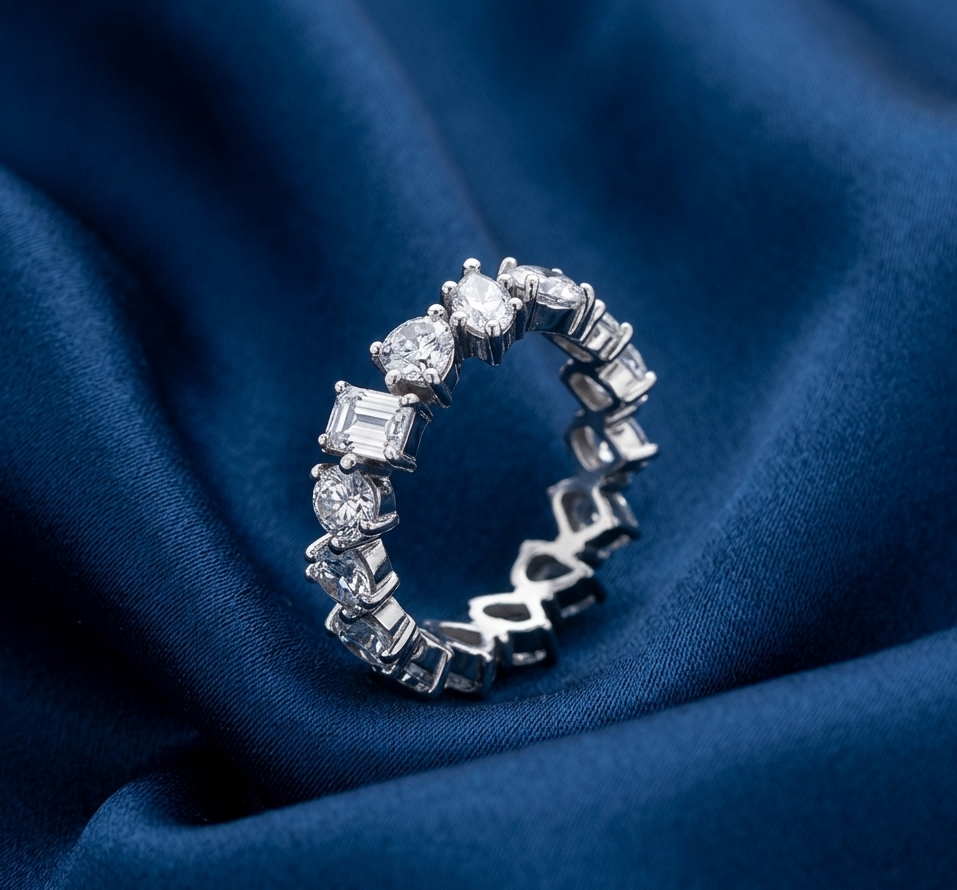 Multi Shape Diamond Eternity Ring