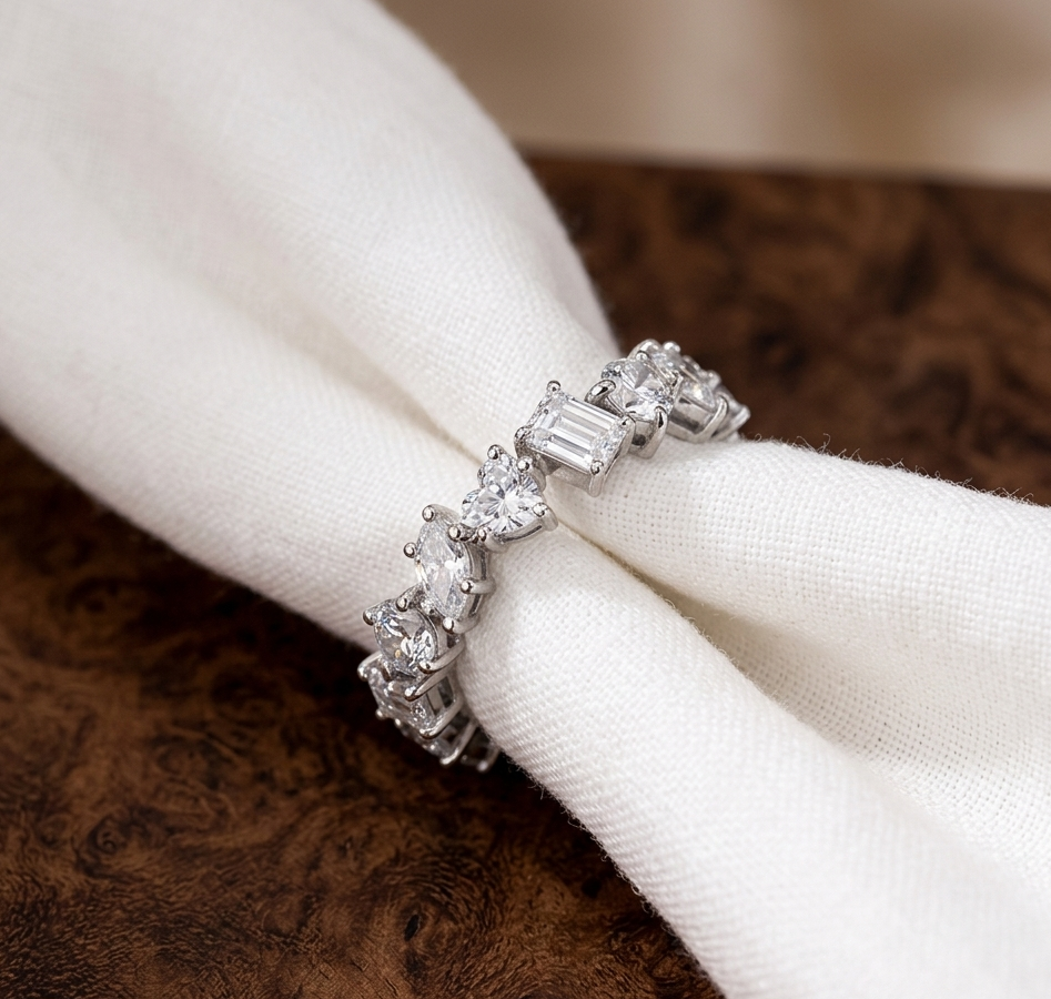 Multi Shape Diamond Eternity Ring