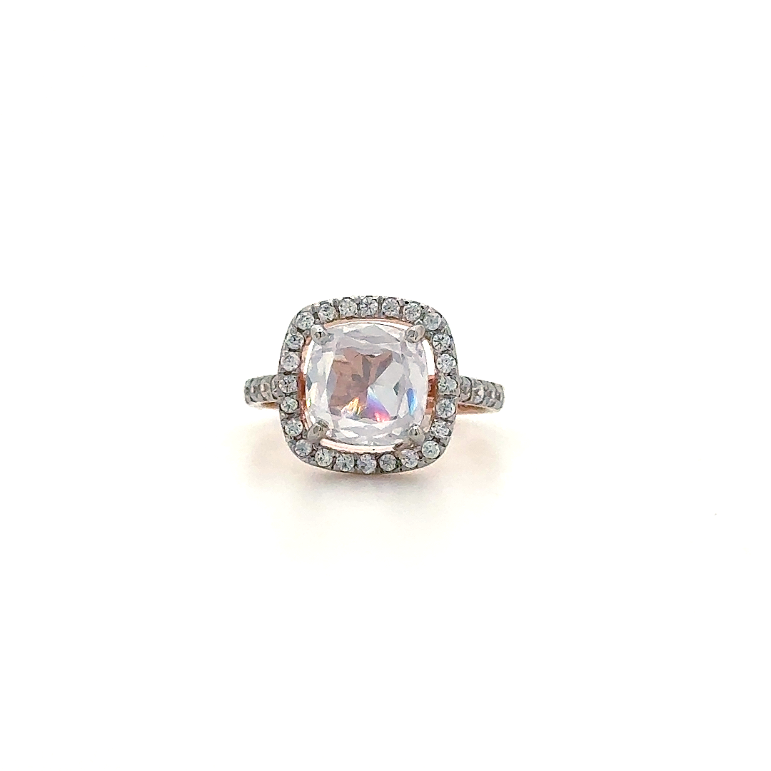 Halo Cushion Diamond Ring