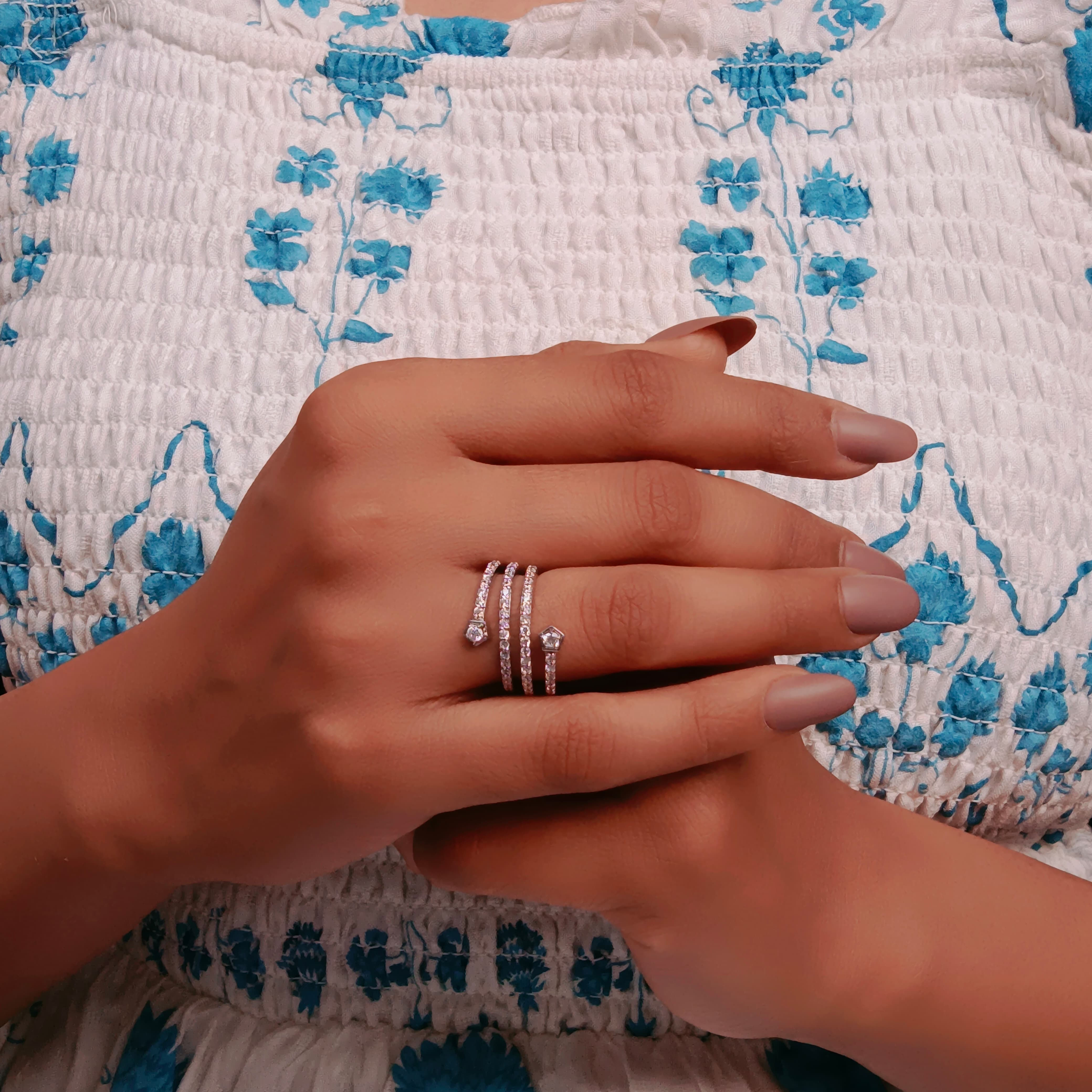 Twist of Radiance Silver Ring