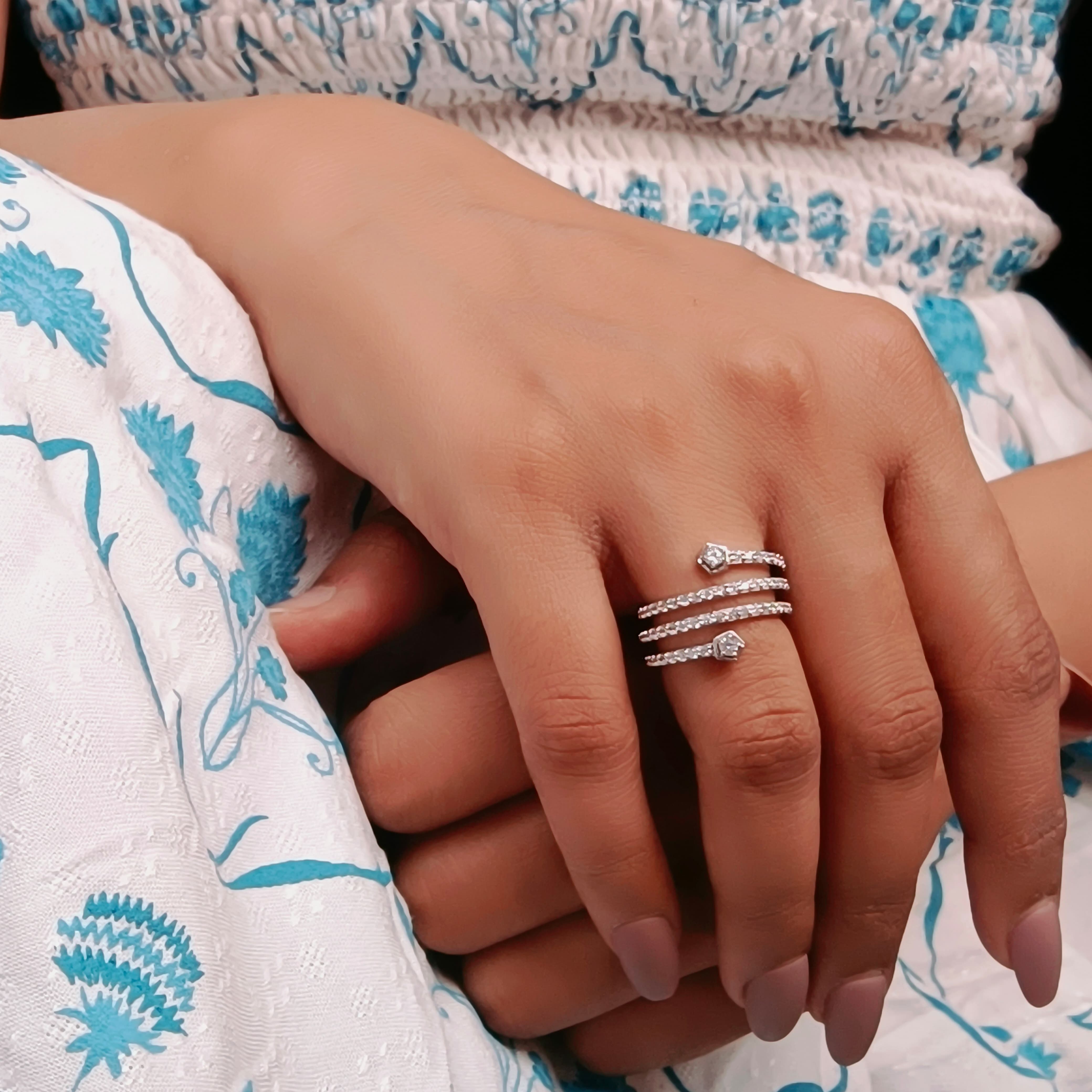 Twist of Radiance Silver Ring