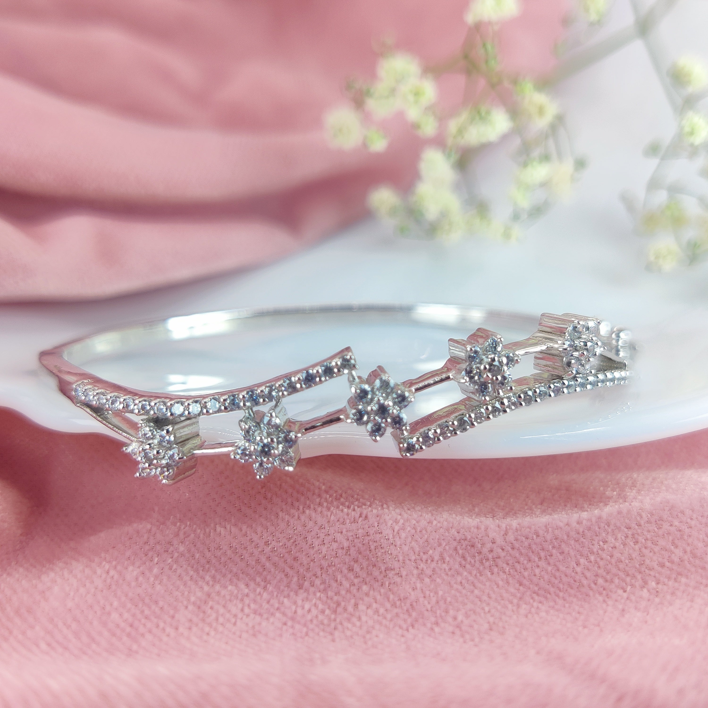 Twilight Bloom Kada Bracelet