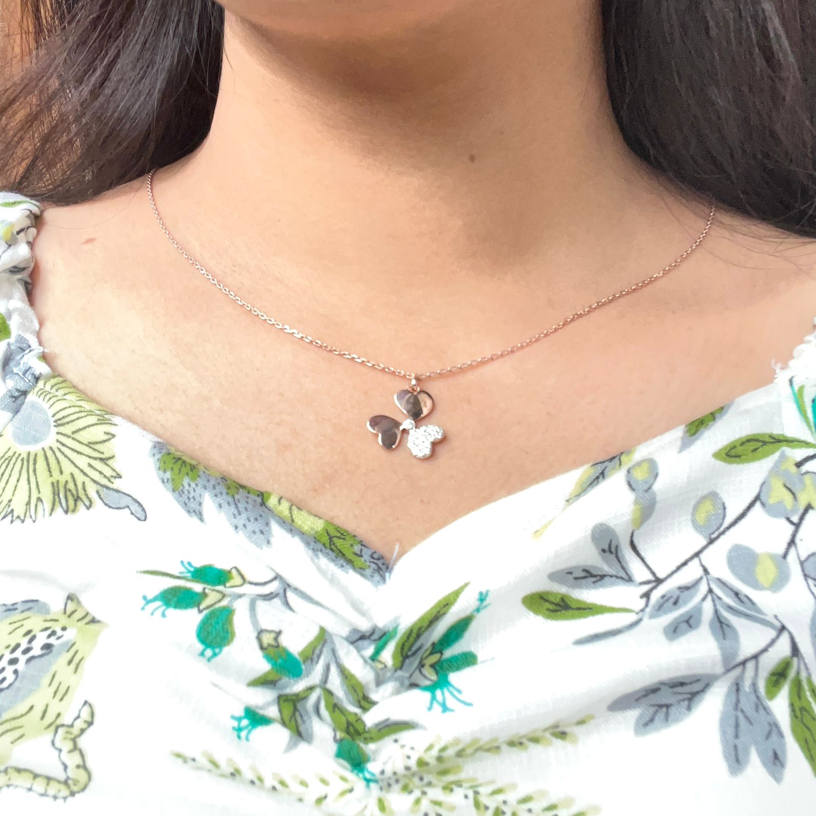 Trinity Heart Bloom Pendant