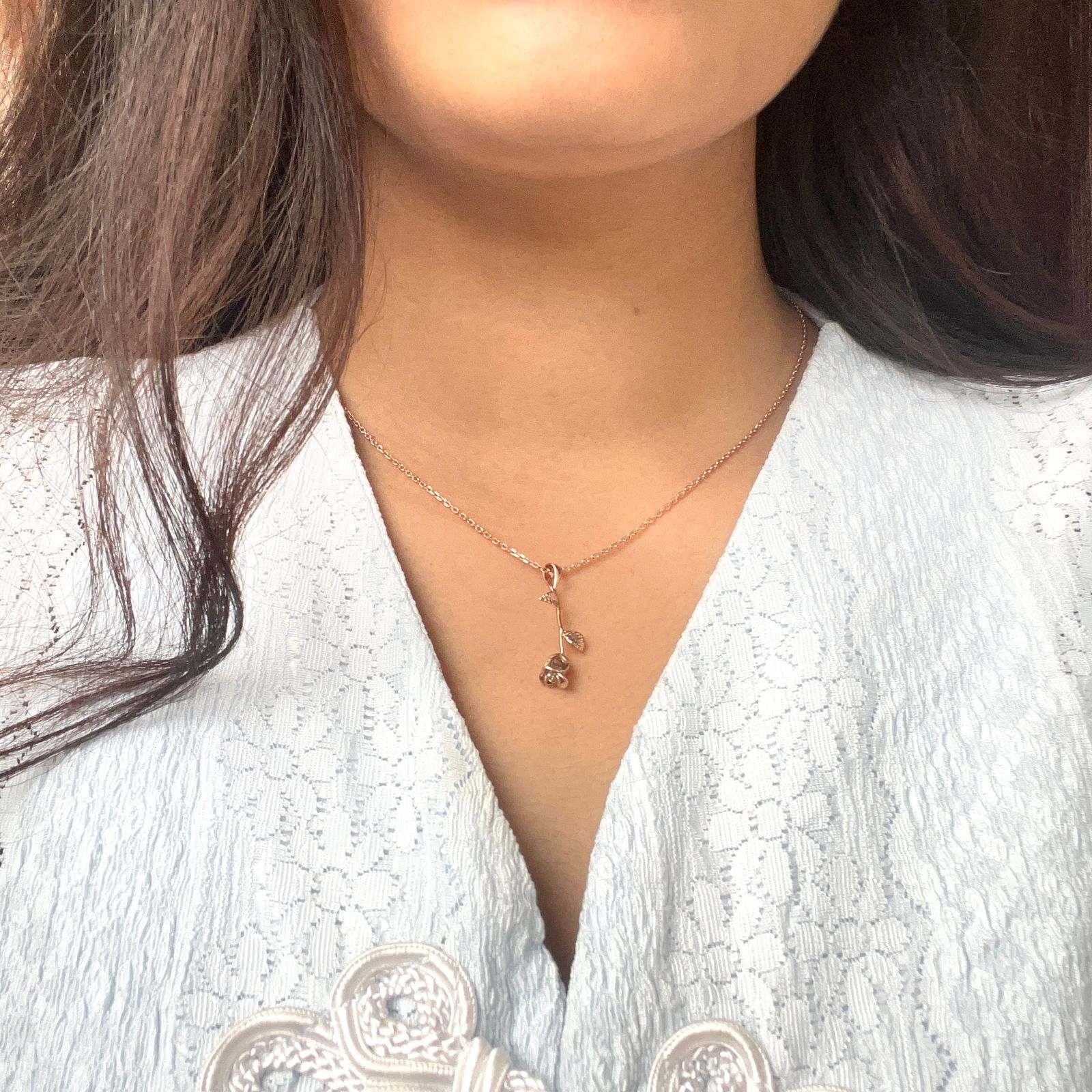 Eternal Rose Bloom Pendant