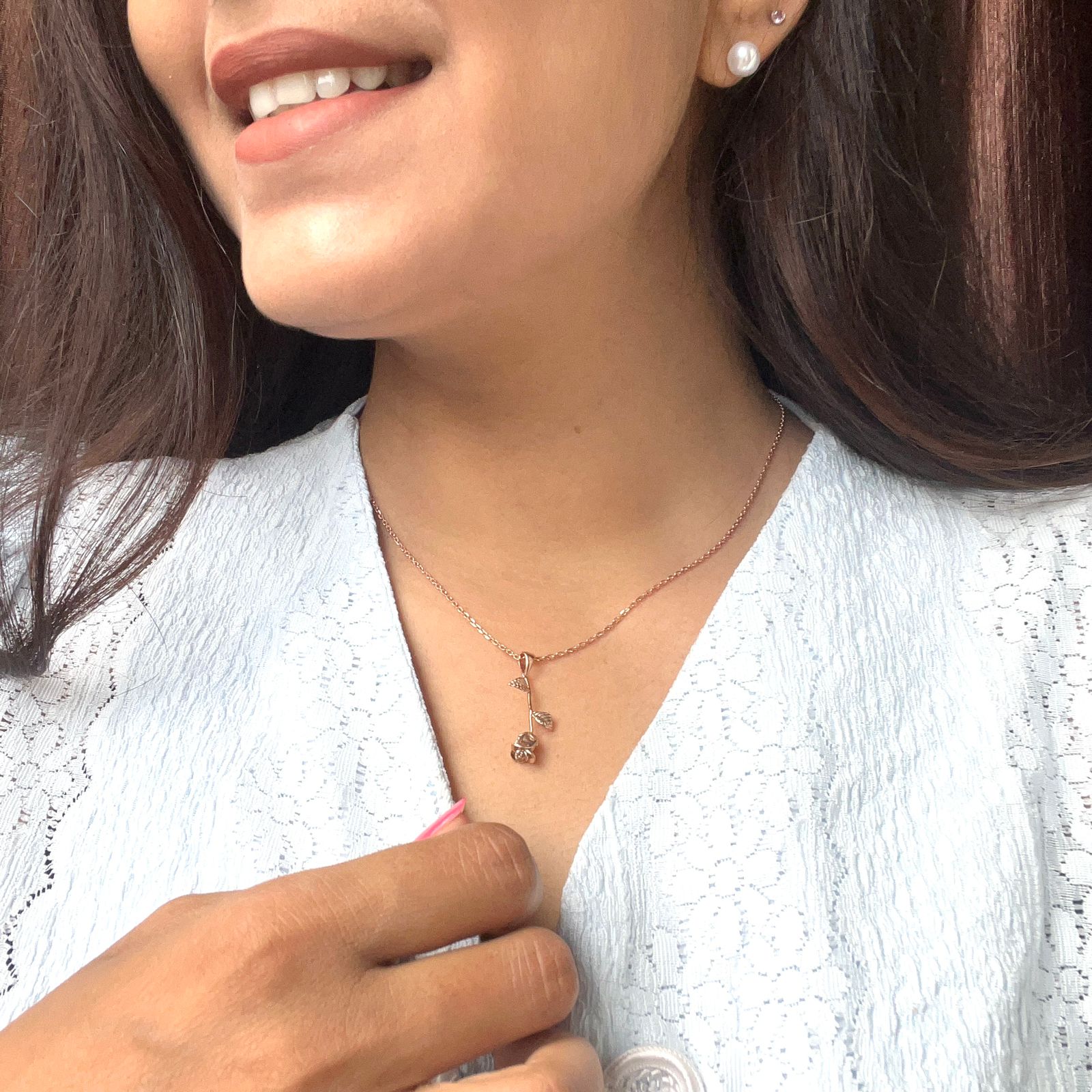 Eternal Rose Bloom Pendant