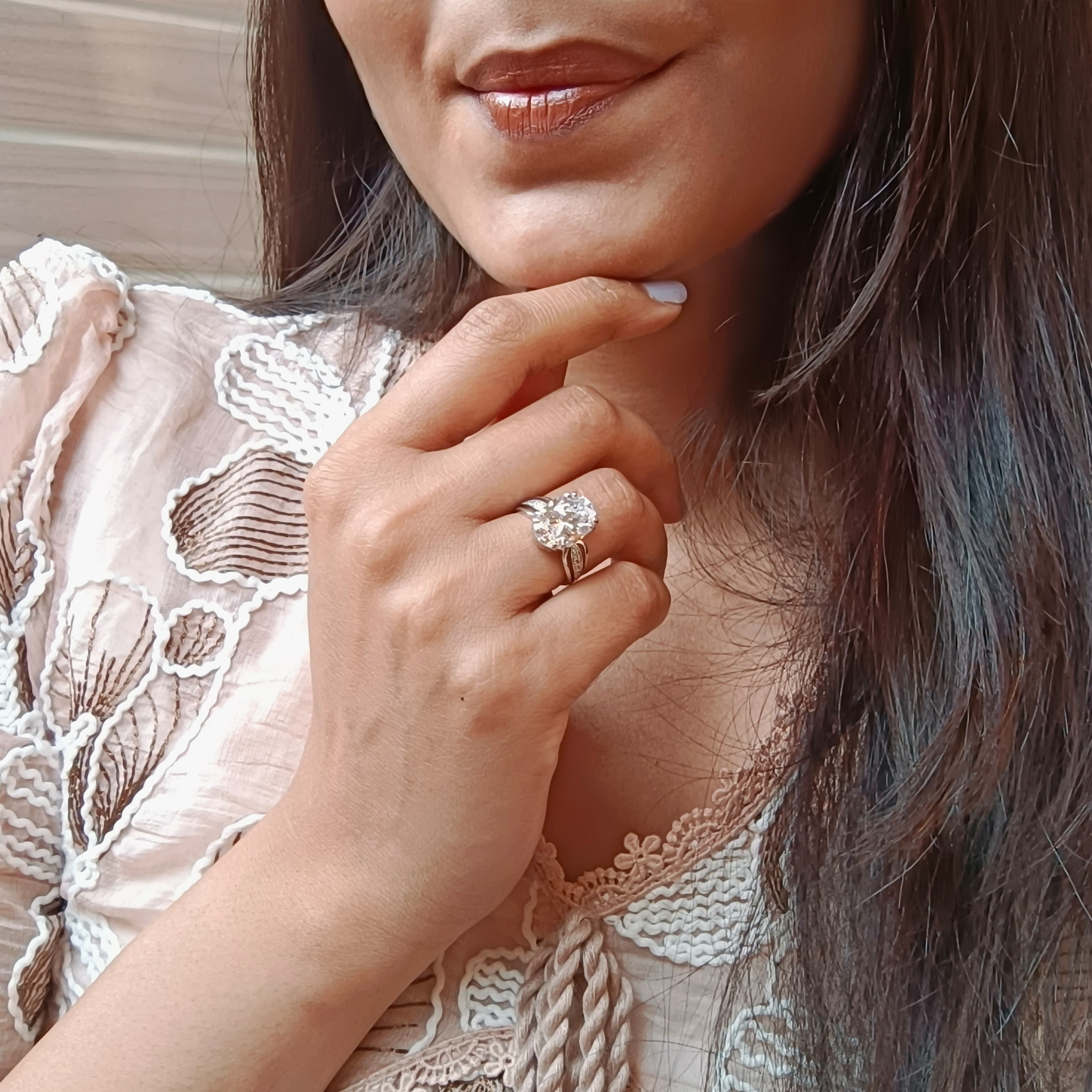 Oval Cut Statement Diamond Ring