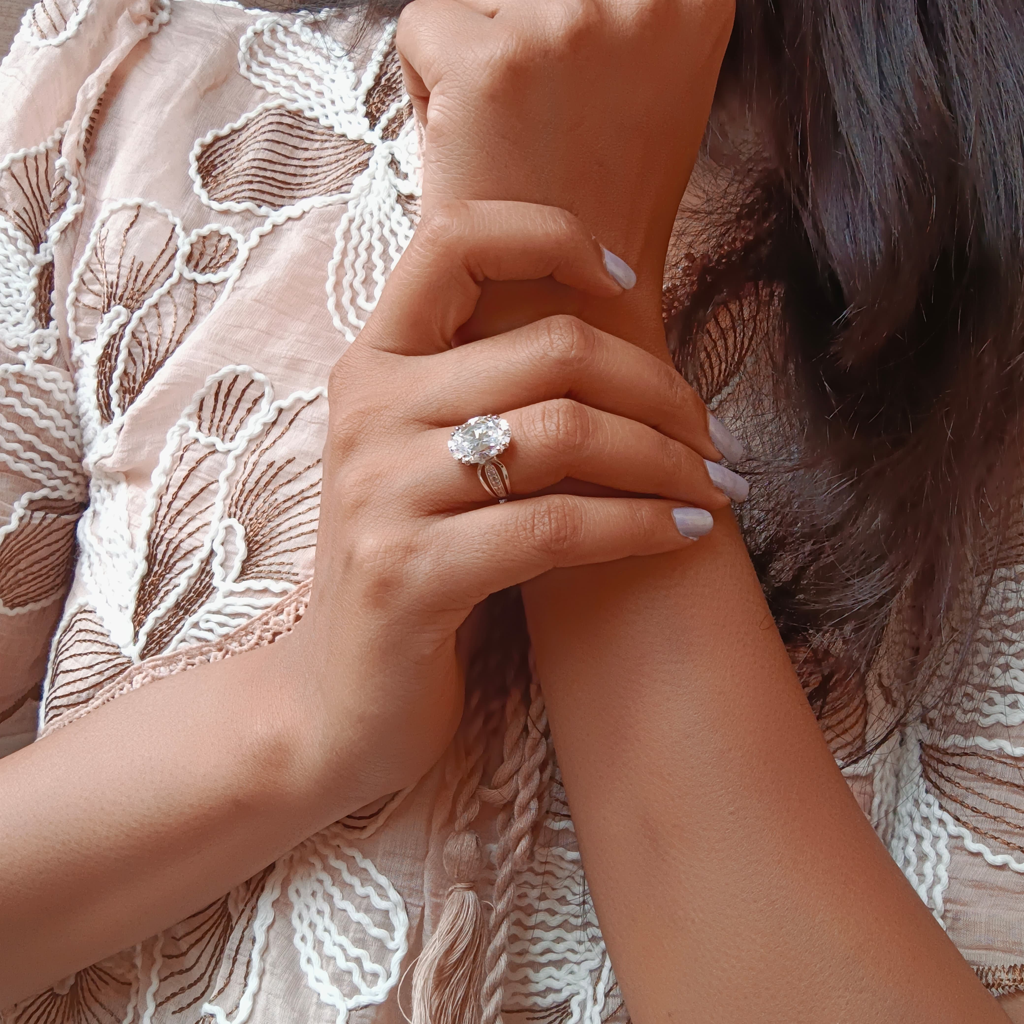 Oval Cut Statement Diamond Ring