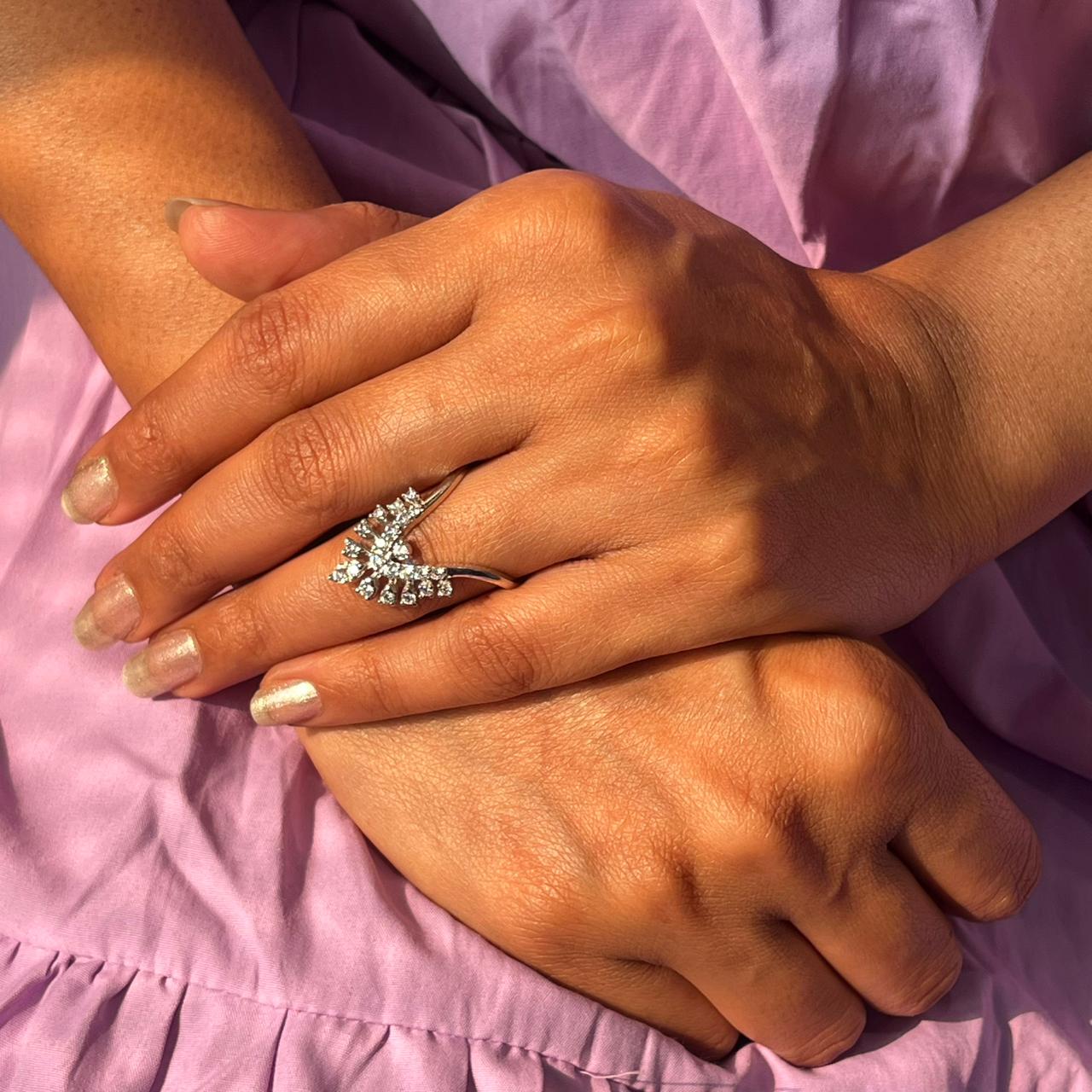 Radiant Crown Diamond Ring