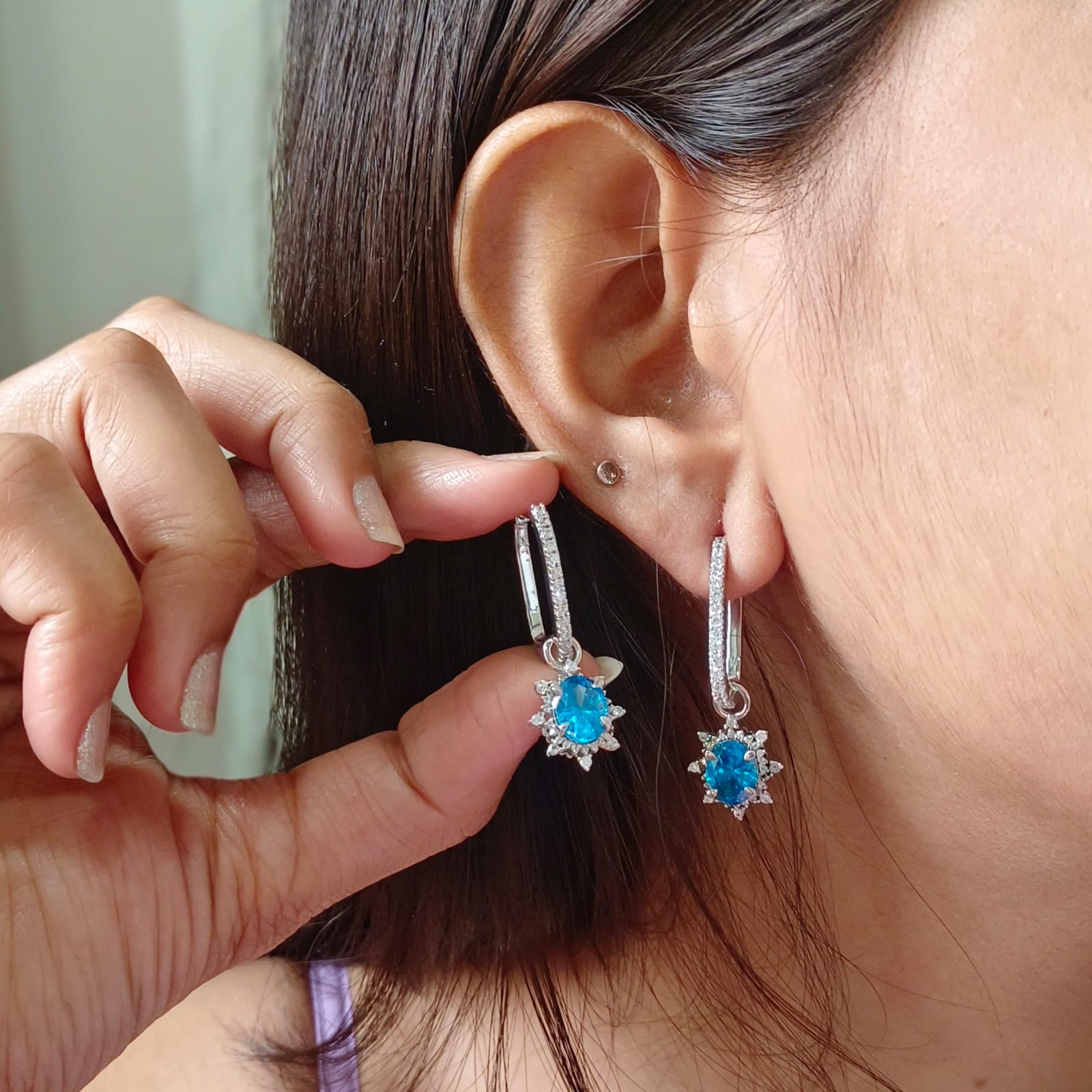 Blooming Elegance Diamond Stud Earrings