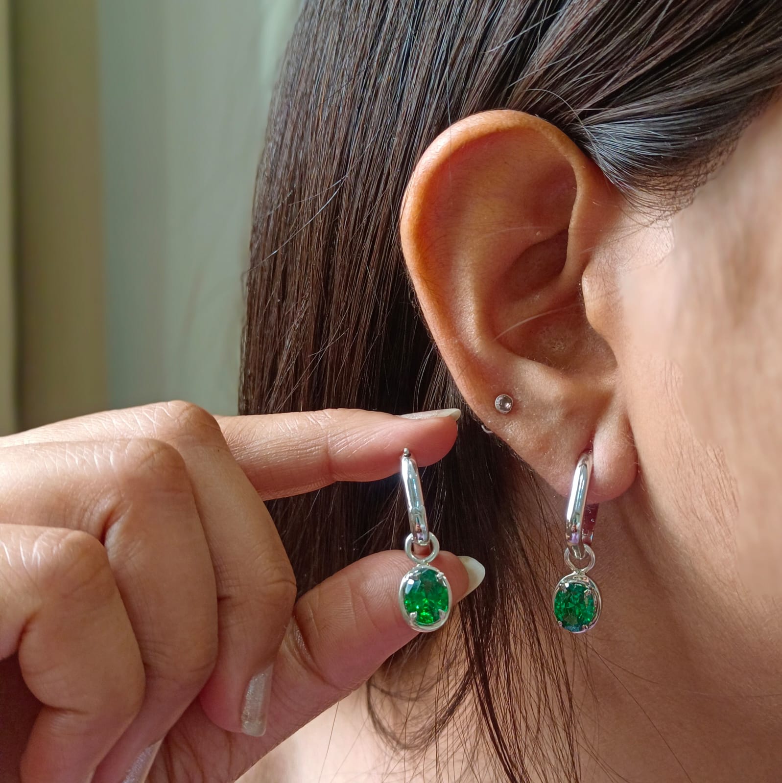 Emerald Elegance Drop Earrings
