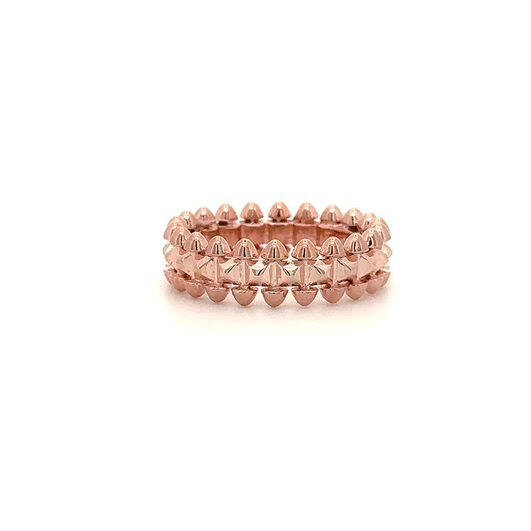 Imperial Studded Rose Gold Band Ring
