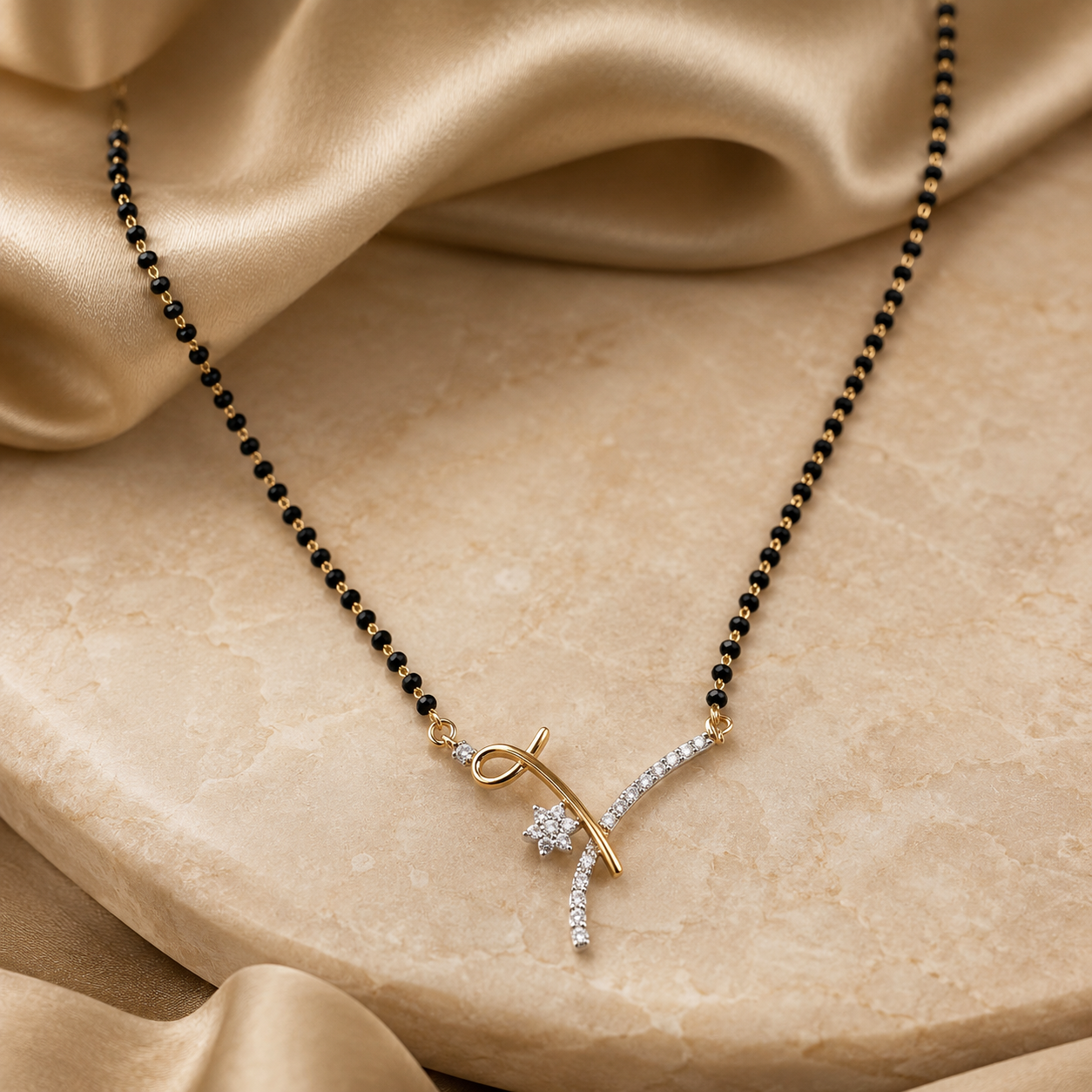 Infinity Bloom Diamond Mangalsutra