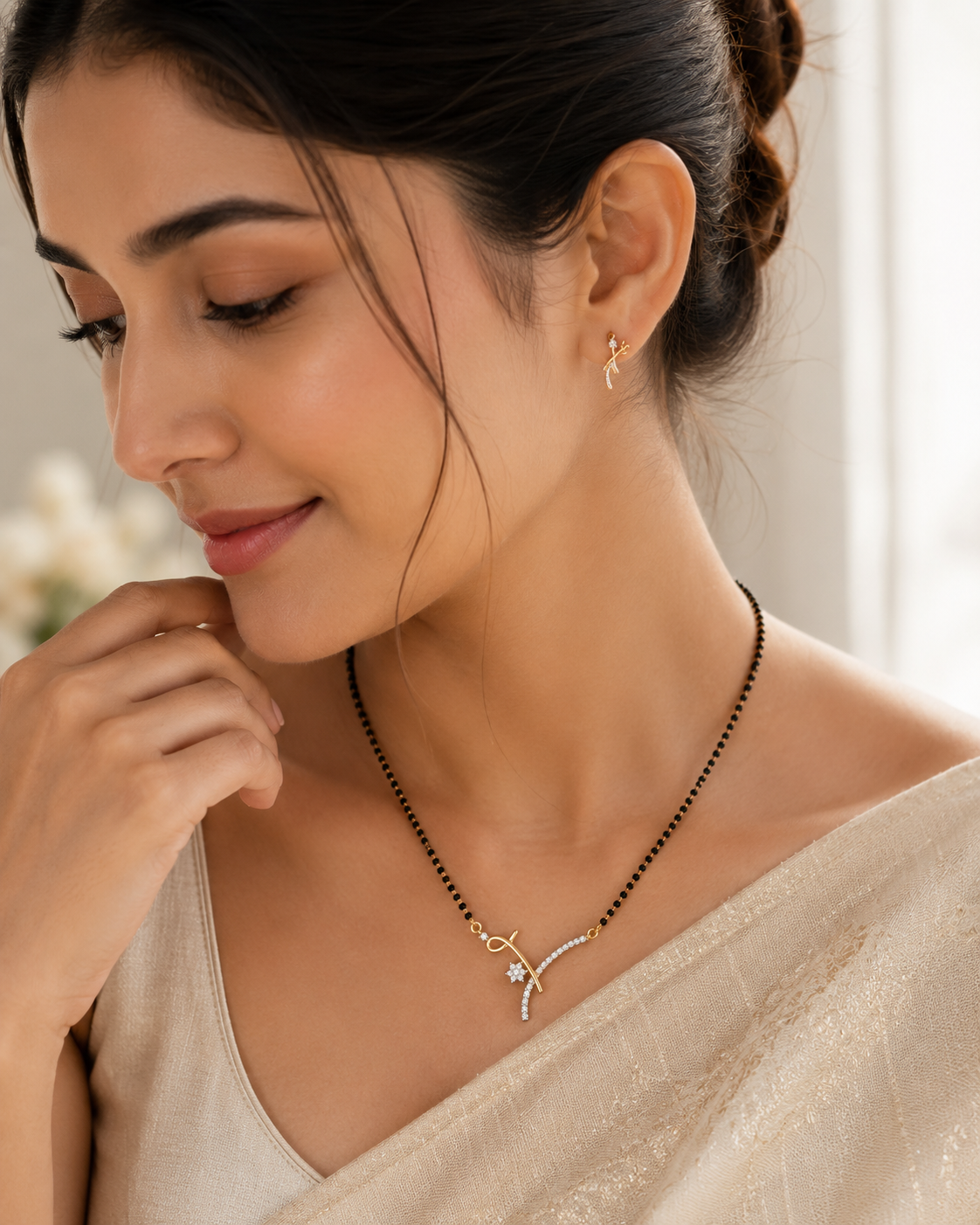 Infinity Bloom Diamond Mangalsutra