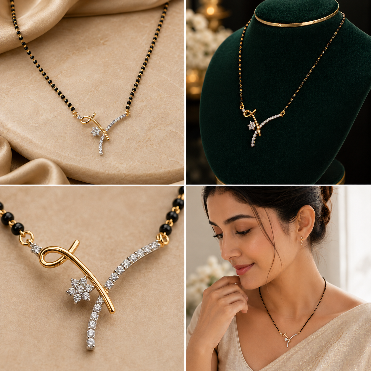 Infinity Bloom Diamond Mangalsutra