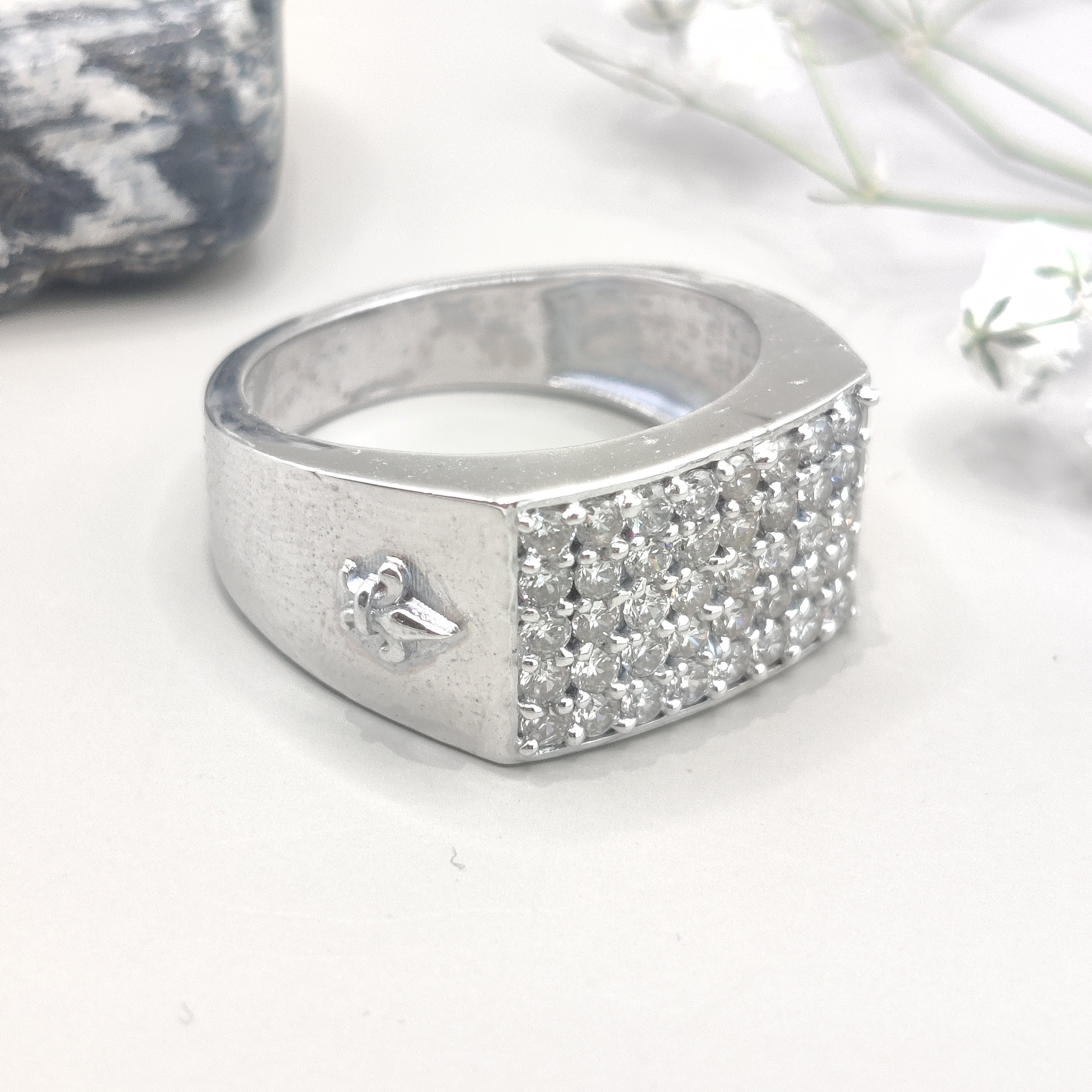 Bold Statement Memoir Brass Sterling Silver Ring