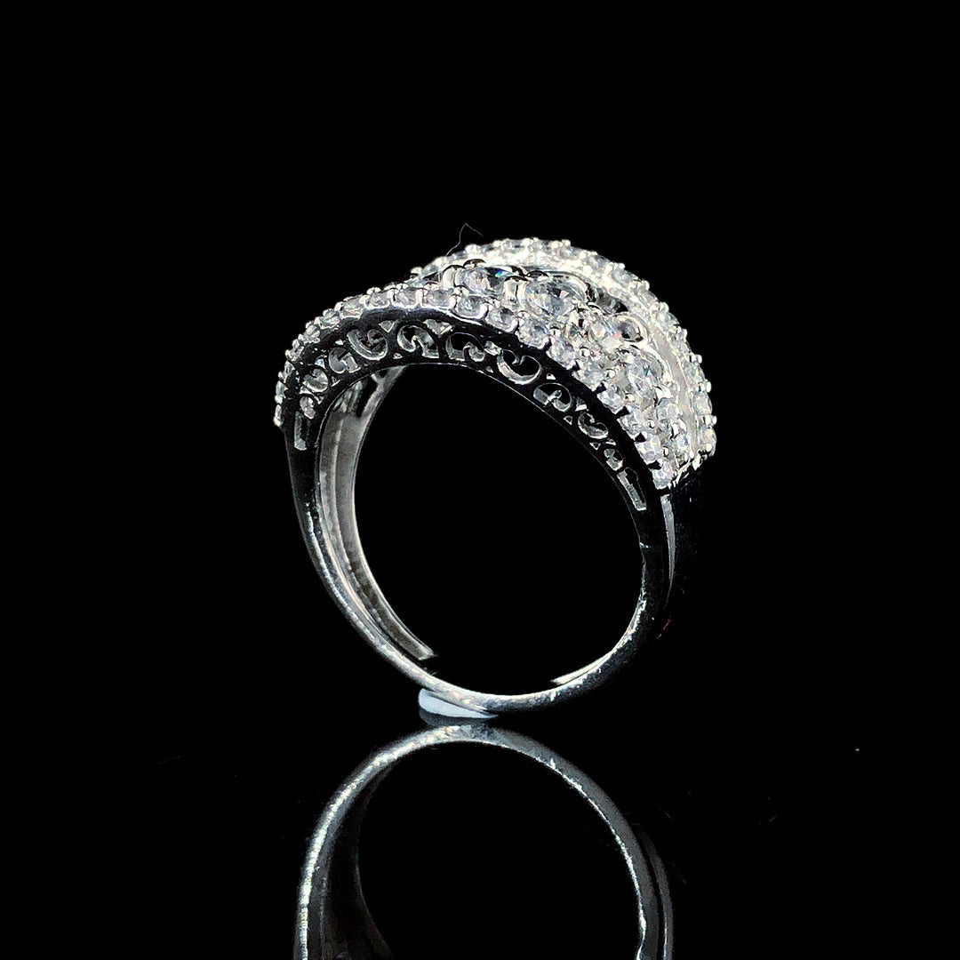 Orchid Blossom Luxury Silver Ring
