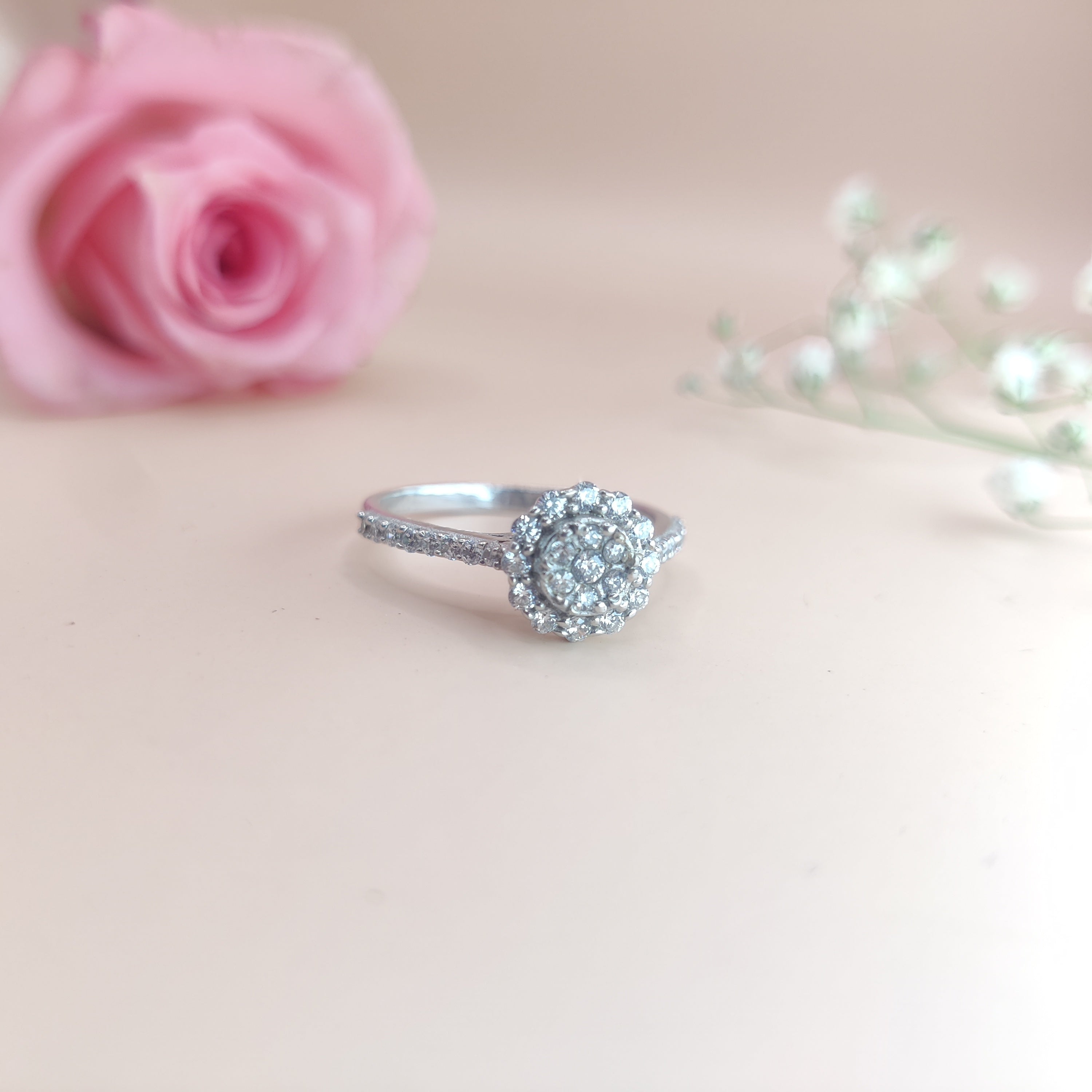 Majestic Brilliance Solitaire Silver Ring