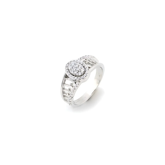 Lustrous Pearl Oval Silver Ring for Women - Classic Oval Pearl in Sterling Silver