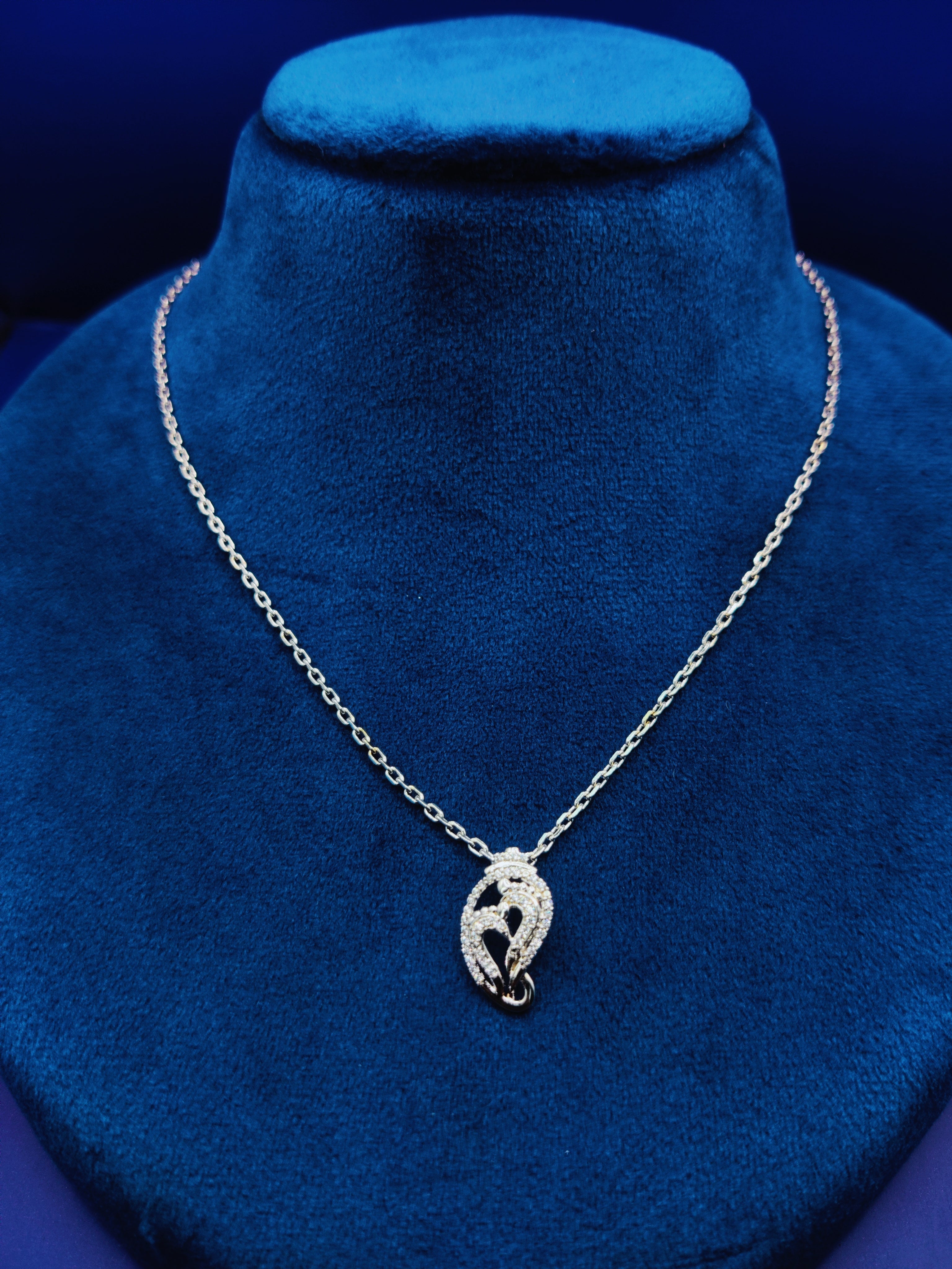 Leafy Serpentine Embrace Sterling Silver Pendant