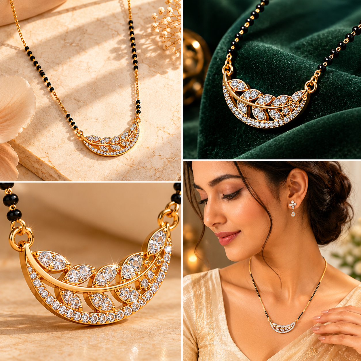Luna Sparkle Diamond Mangalsutra
