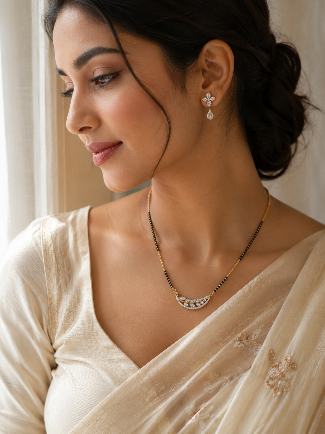 Luna Sparkle Diamond Mangalsutra