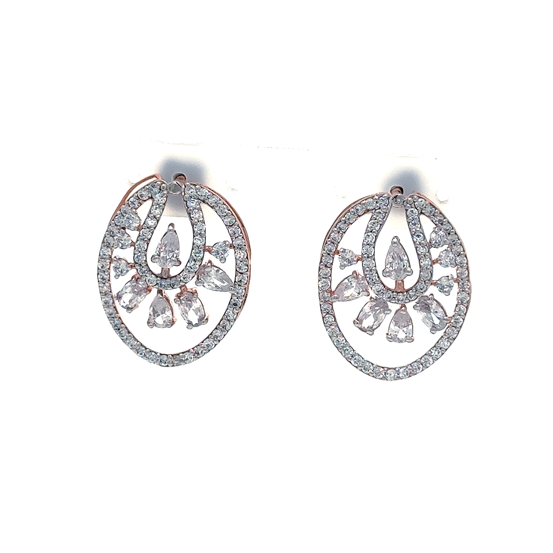 Luna Teardrop Crystal Halo Earrings