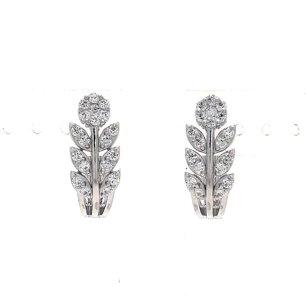 Luxury Floral Crystal Studs