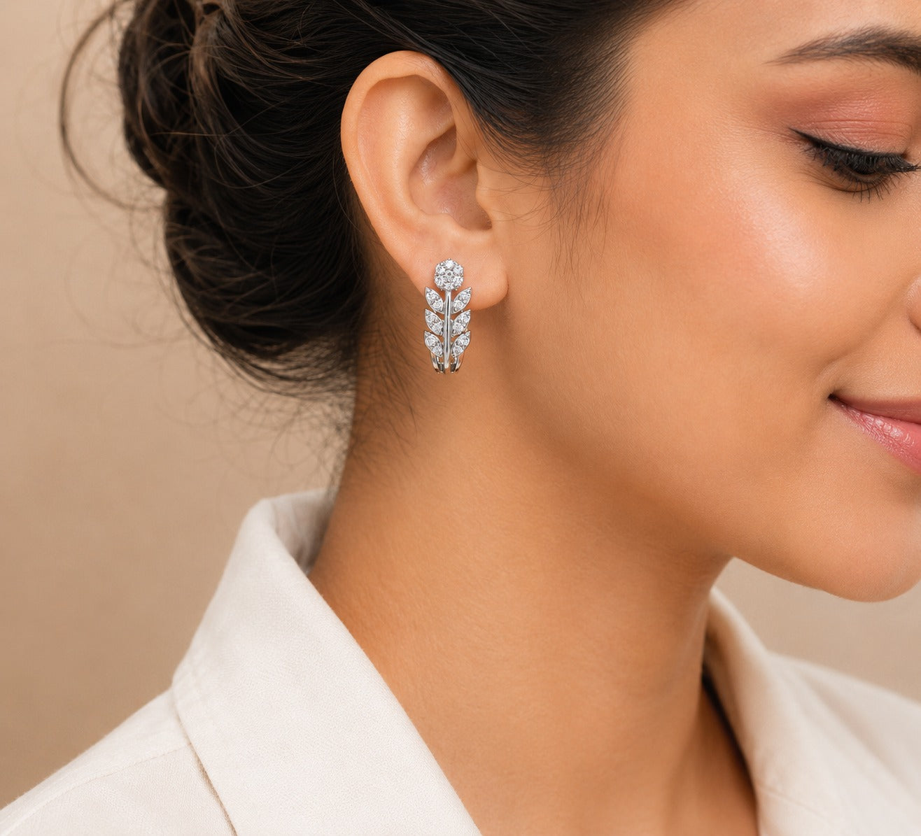 Luxury Floral Crystal Studs
