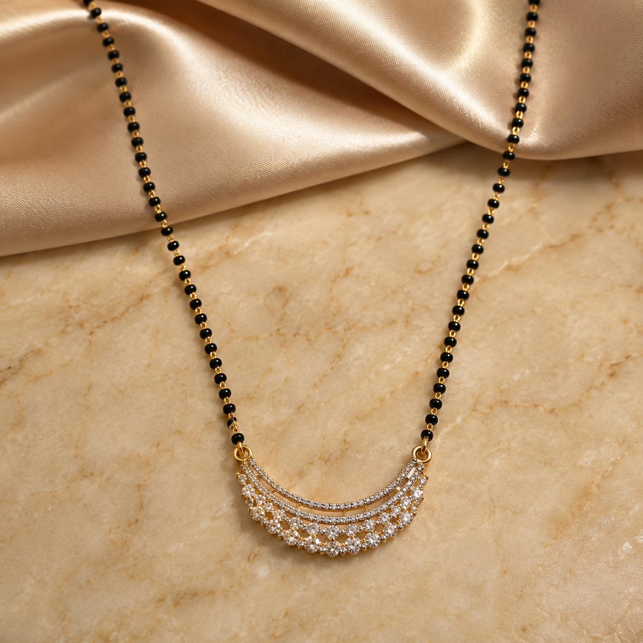 Moonlit Elegance Diamond Mangalsutra