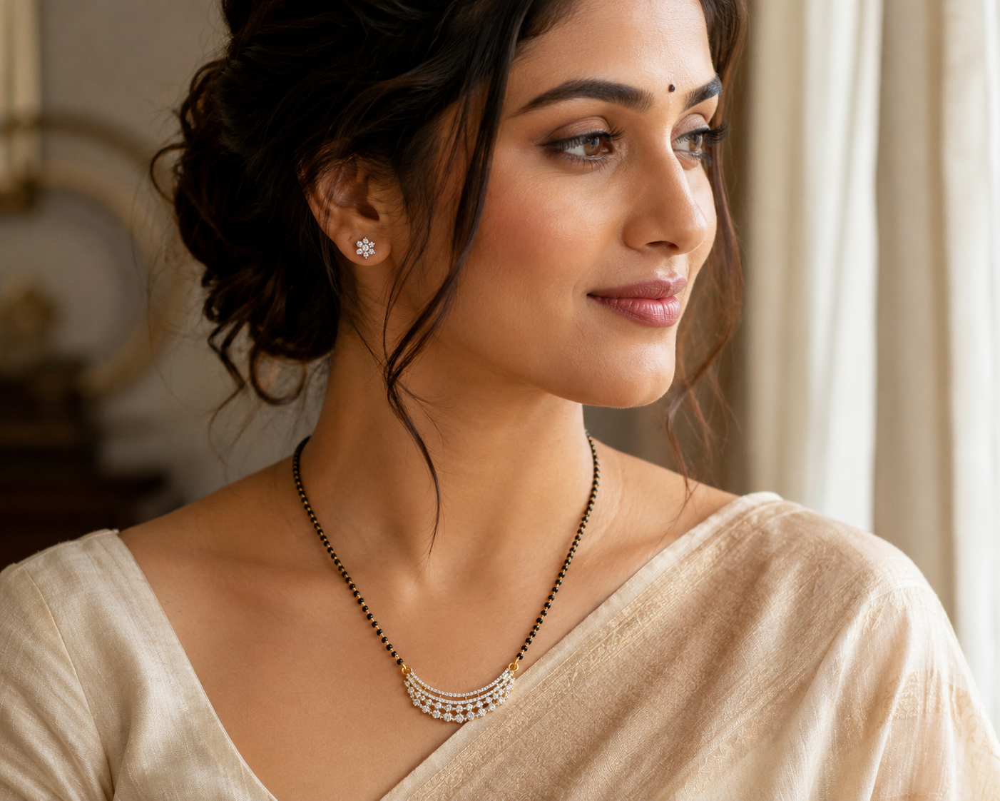 Moonlit Elegance Diamond Mangalsutra