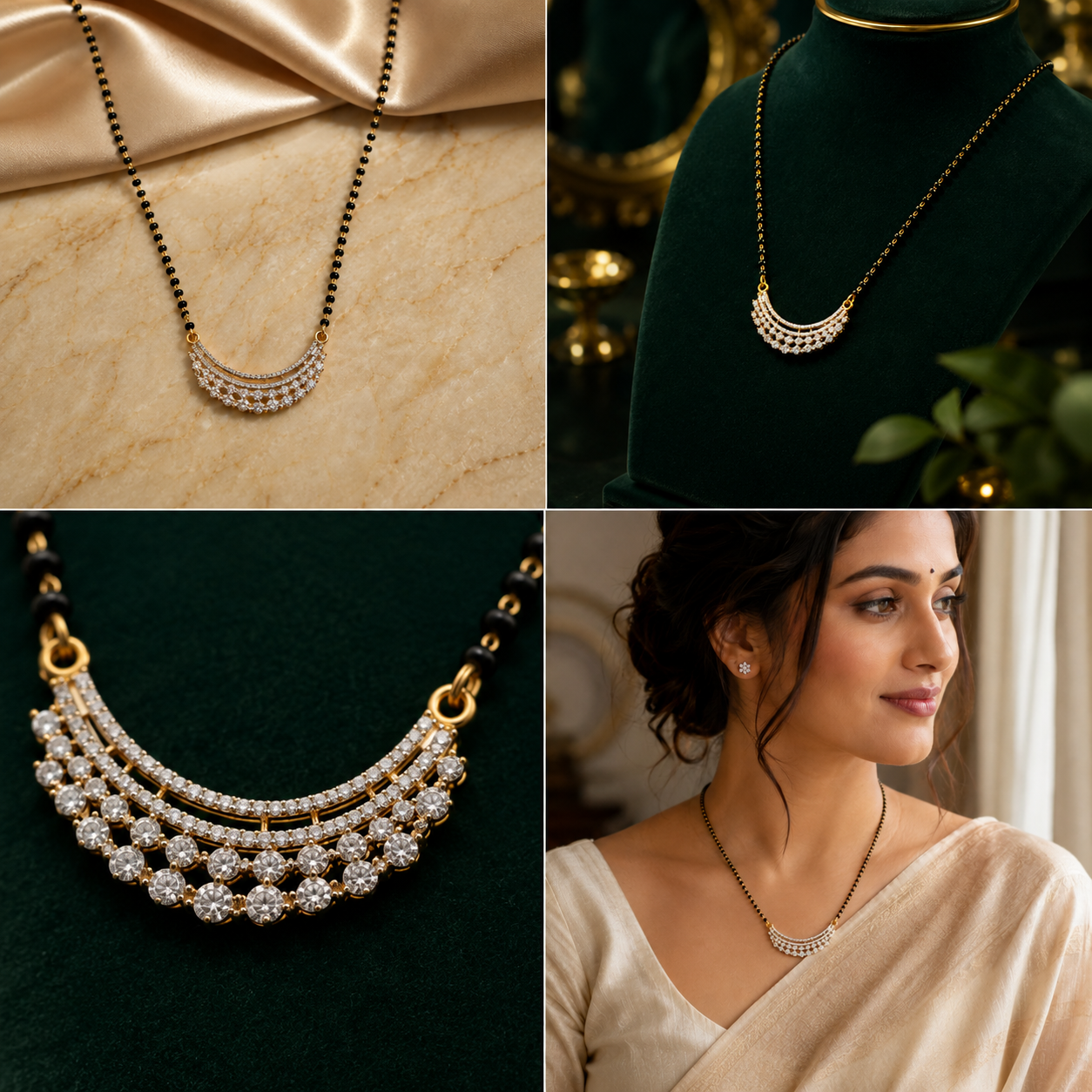 Moonlit Elegance Diamond Mangalsutra