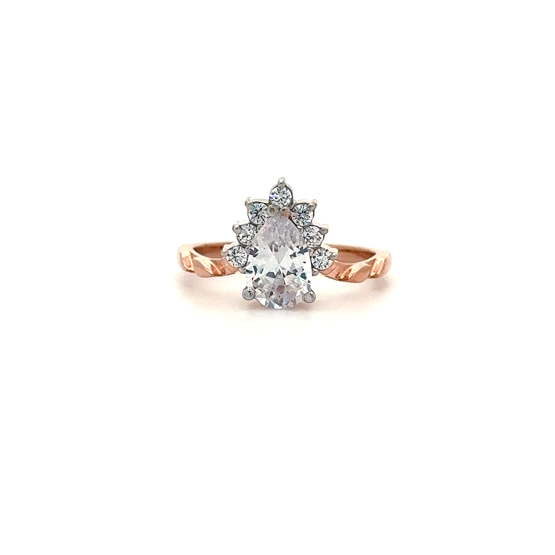 Pear Blossom Diamond Ring