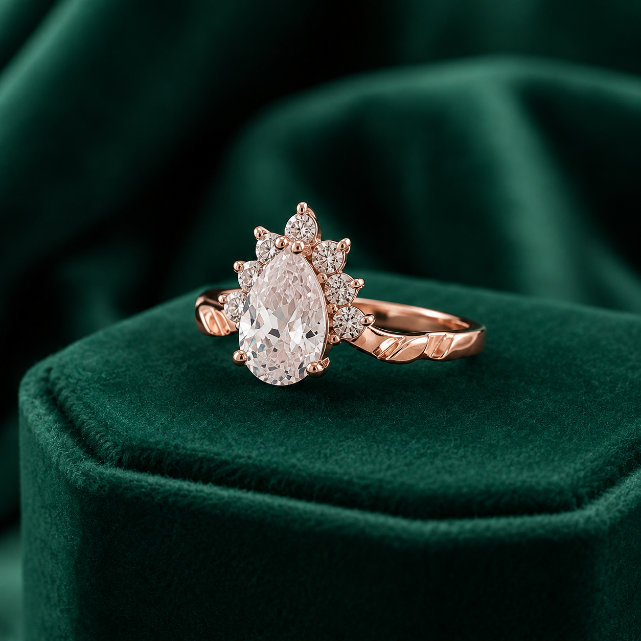 Pear Blossom Diamond Ring