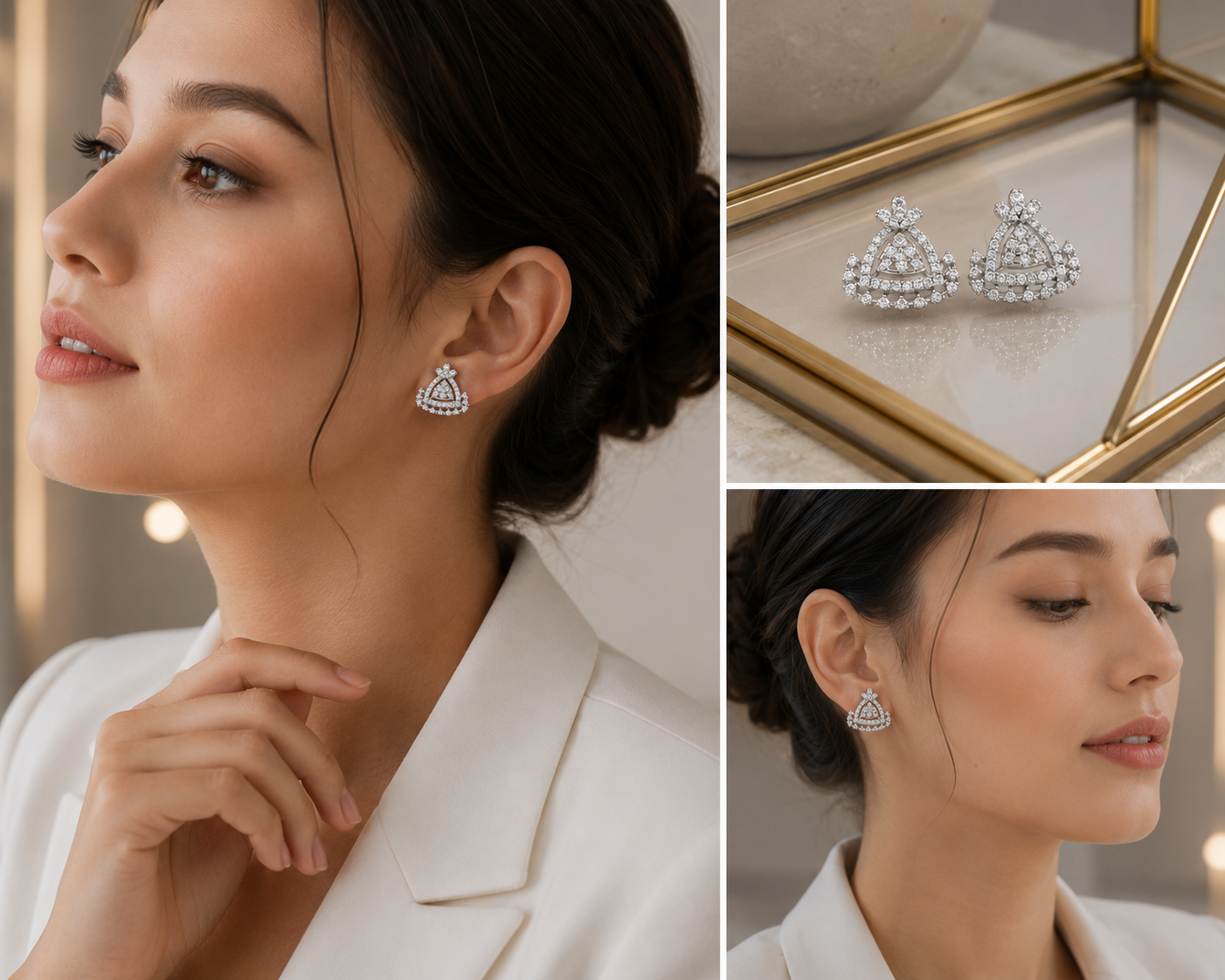 Princess Crown Crystal Earrings