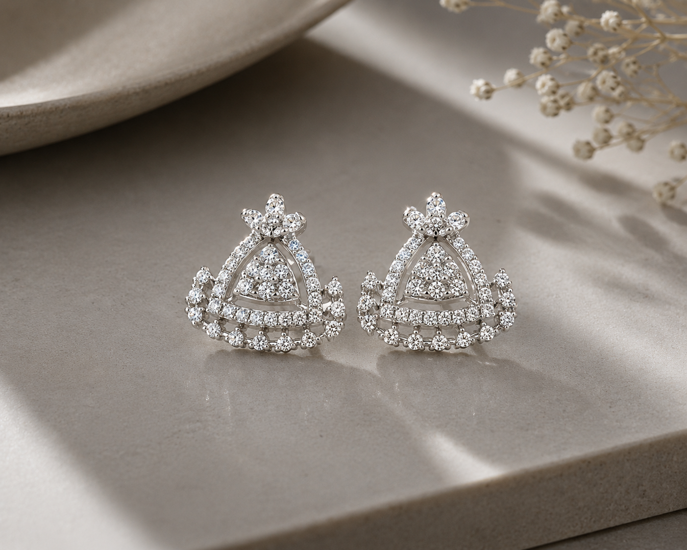 Princess Crown Crystal Earrings