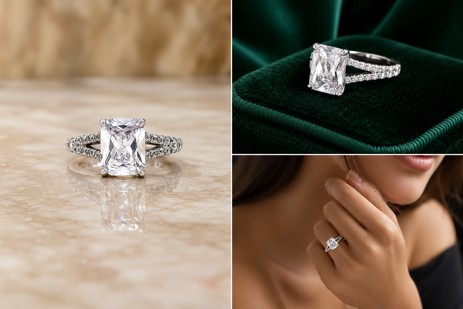 Radiant Emerald-Cut Diamond Ring