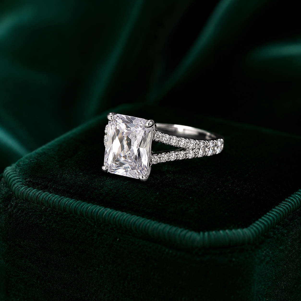 Radiant Emerald-Cut Diamond Ring