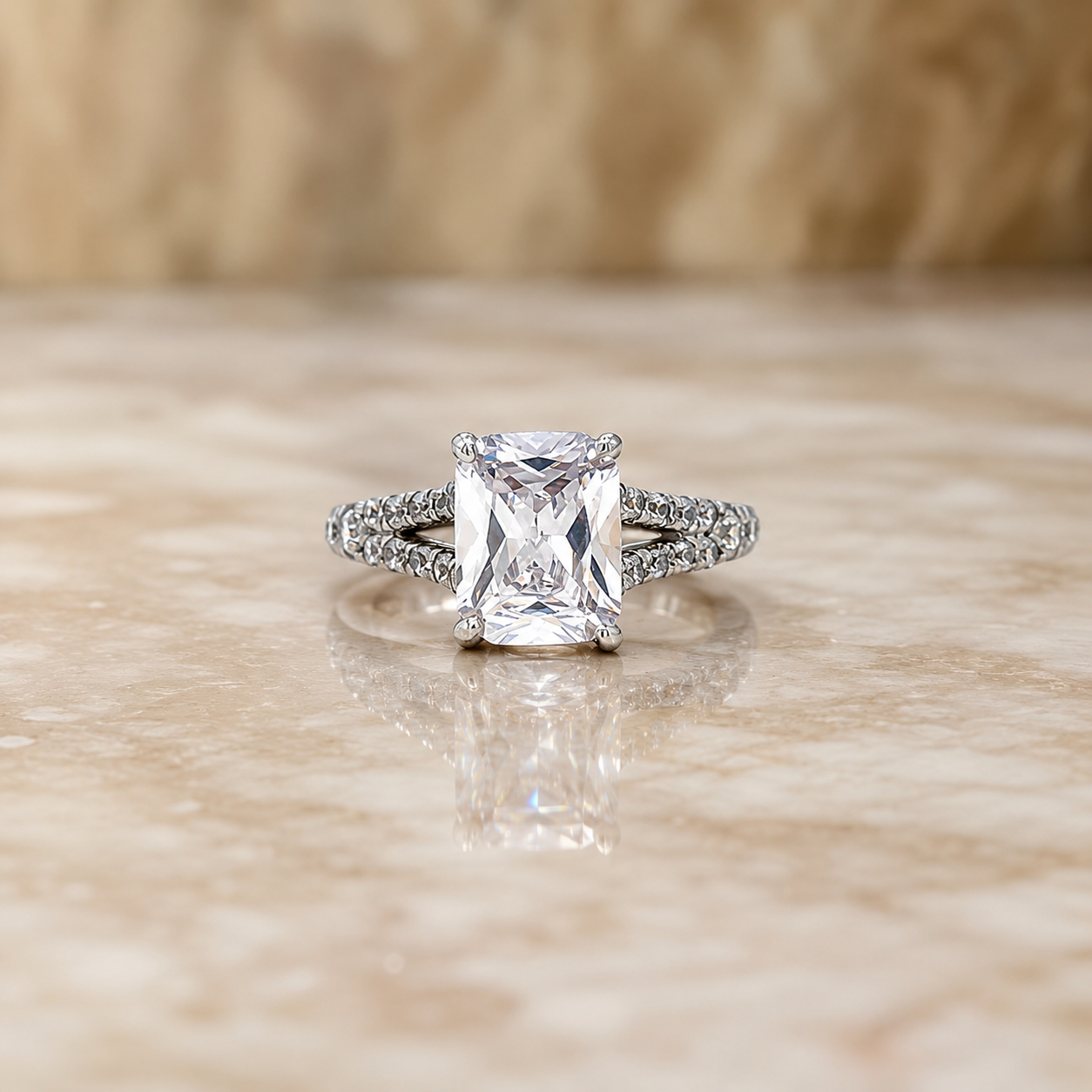 Radiant Emerald-Cut Diamond Ring