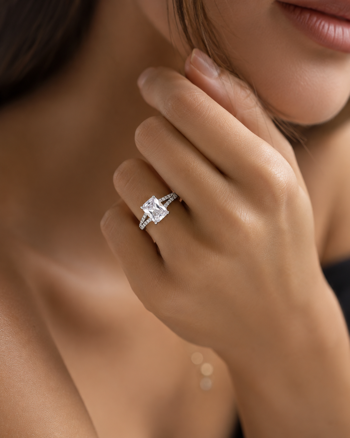 Radiant Emerald-Cut Diamond Ring
