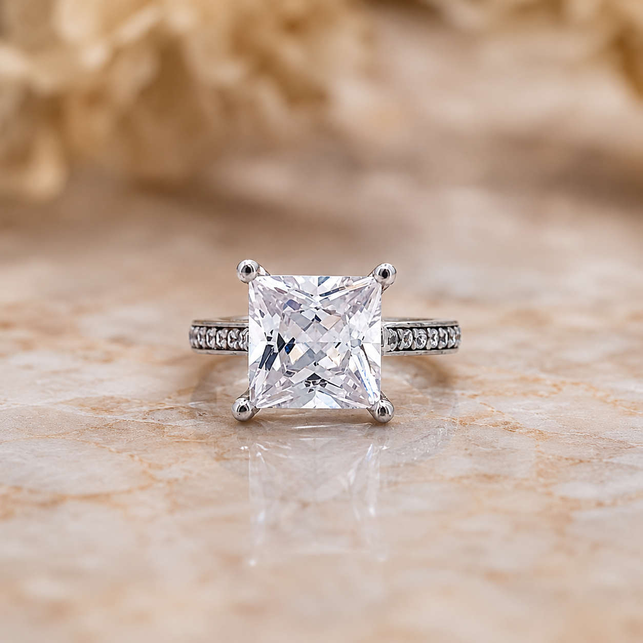 Radiant Princess Cut Diamond Ring