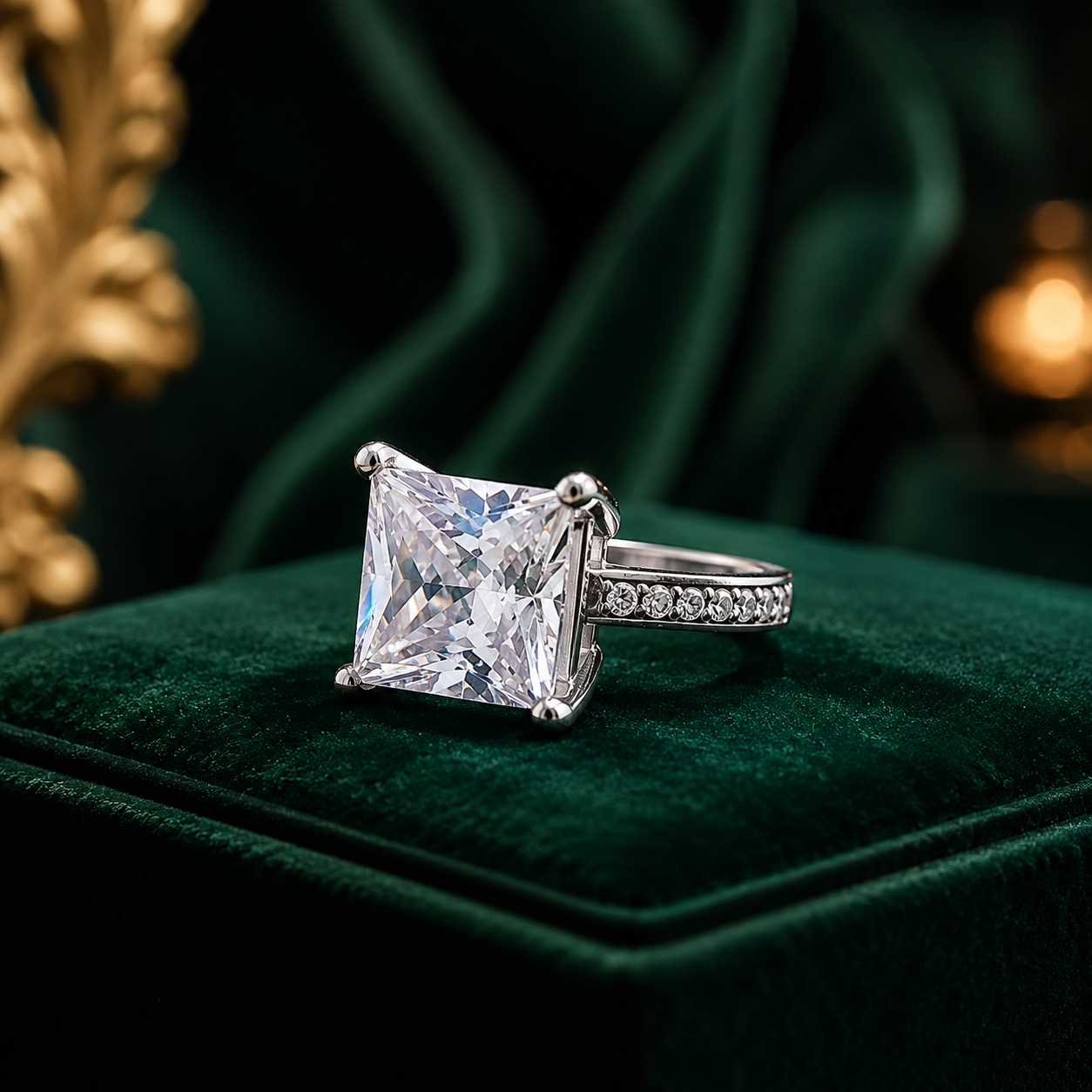Radiant Princess Cut Diamond Ring