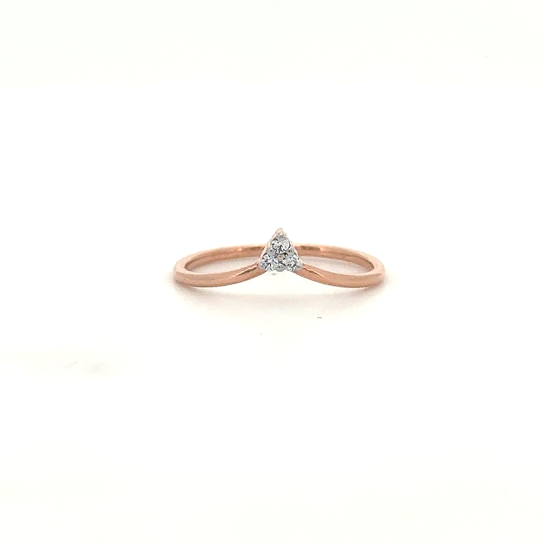 Rose Gold Infinity Diamond Ring