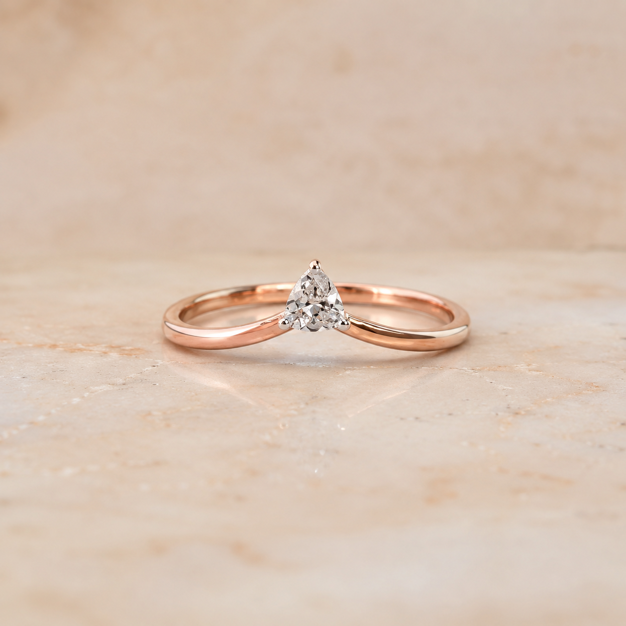 Rose Gold Infinity Diamond Ring