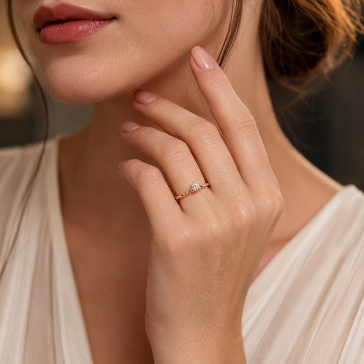 Rose Gold Infinity Diamond Ring