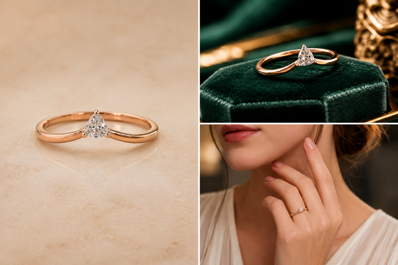 Rose Gold Infinity Diamond Ring
