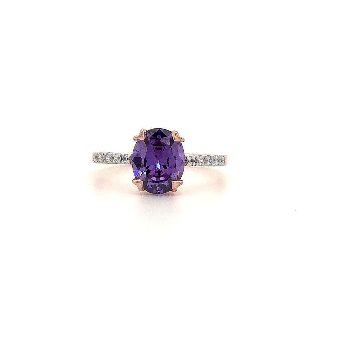 Royal Amethyst Diamond Ring