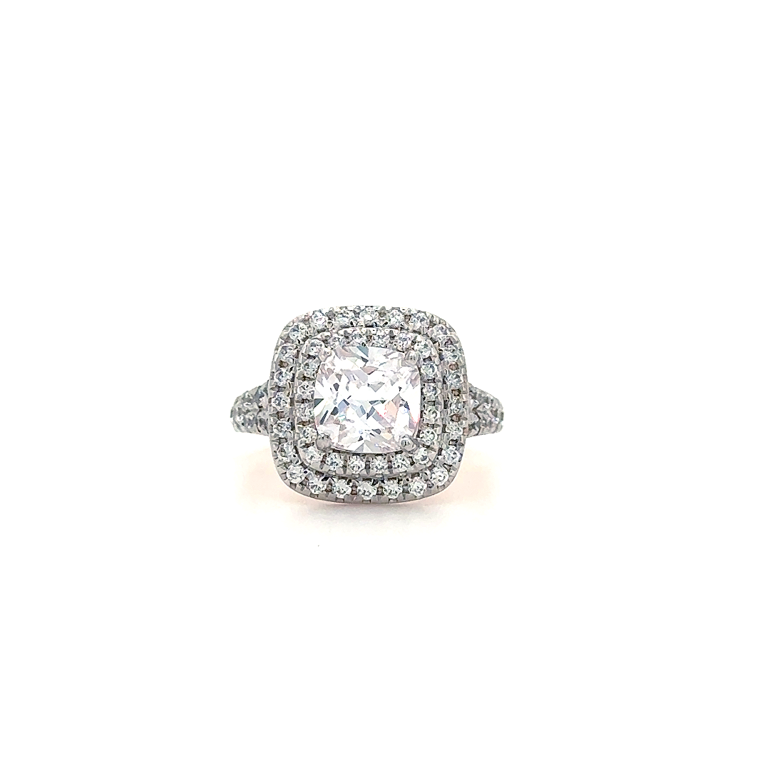 Royal Cushion Halo Diamond Ring
